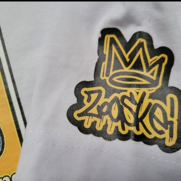 ZOOSKEI LIMITED EDITION TEE, Sz:Sm, Color:White/Gold, Material:100%Cotton,Thick - Picture 4 of 8